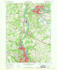 Beaver Falls Pennsylvania Historical topographic map, 1:24000 scale, 7.5 X 7.5 Minute, Year 1957