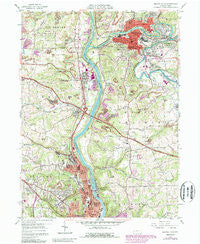 Beaver Falls Pennsylvania Historical topographic map, 1:24000 scale, 7.5 X 7.5 Minute, Year 1957