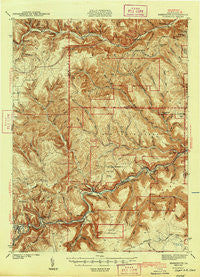 Benezette Pennsylvania Historical topographic map, 1:62500 scale, 15 X 15 Minute, Year 1943