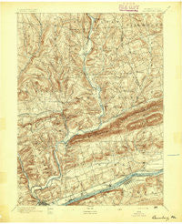 Bloomsburg Pennsylvania Historical topographic map, 1:62500 scale, 15 X 15 Minute, Year 1894