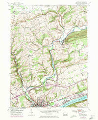 Bloomsburg Pennsylvania Historical topographic map, 1:24000 scale, 7.5 X 7.5 Minute, Year 1953