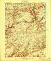Blossburg Pennsylvania Historical topographic map, 1:62500 scale, 15 X 15 Minute, Year 1927