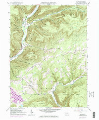 Bodines Pennsylvania Historical topographic map, 1:24000 scale, 7.5 X 7.5 Minute, Year 1965
