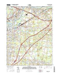 Bristol Pennsylvania Current topographic map, 1:24000 scale, 7.5 X 7.5 Minute, Year 2016