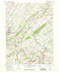 Buckingham Pennsylvania Historical topographic map, 1:24000 scale, 7.5 X 7.5 Minute, Year 1953