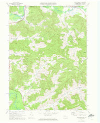 Bullis Mills Pennsylvania Historical topographic map, 1:24000 scale, 7.5 X 7.5 Minute, Year 1970