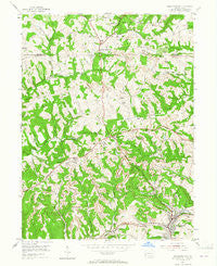 Burgettstown Pennsylvania Historical topographic map, 1:24000 scale, 7.5 X 7.5 Minute, Year 1954