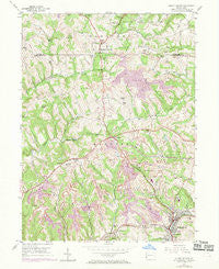 Burgettstown Pennsylvania Historical topographic map, 1:24000 scale, 7.5 X 7.5 Minute, Year 1954