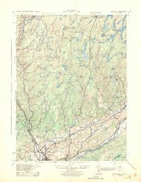 Bushkill Pennsylvania Historical topographic map, 1:62500 scale, 15 X 15 Minute, Year 1943