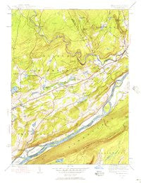 Bushkill Pennsylvania Historical topographic map, 1:24000 scale, 7.5 X 7.5 Minute, Year 1944