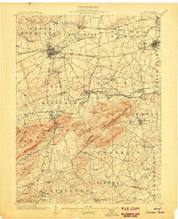 Carlisle Pennsylvania Historical topographic map, 1:62500 scale, 15 X 15 Minute, Year 1904