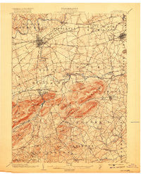 Carlisle Pennsylvania Historical topographic map, 1:62500 scale, 15 X 15 Minute, Year 1904