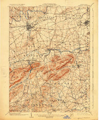 Carlisle Pennsylvania Historical topographic map, 1:62500 scale, 15 X 15 Minute, Year 1904