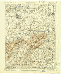 Carlisle Pennsylvania Historical topographic map, 1:62500 scale, 15 X 15 Minute, Year 1904