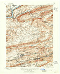 Catawissa Pennsylvania Historical topographic map, 1:62500 scale, 15 X 15 Minute, Year 1889