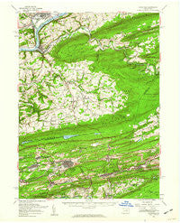Catawissa Pennsylvania Historical topographic map, 1:62500 scale, 15 X 15 Minute, Year 1955