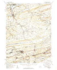 Catawissa Pennsylvania Historical topographic map, 1:62500 scale, 15 X 15 Minute, Year 1955