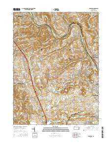 Cementon Pennsylvania Current topographic map, 1:24000 scale, 7.5 X 7.5 Minute, Year 2016
