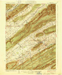 Centre Hall Pennsylvania Historical topographic map, 1:62500 scale, 15 X 15 Minute, Year 1929