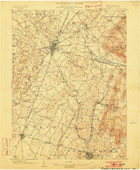 Chambersburg Pennsylvania Historical topographic map, 1:62500 scale, 15 X 15 Minute, Year 1902