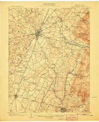 Chambersburg Pennsylvania Historical topographic map, 1:62500 scale, 15 X 15 Minute, Year 1902