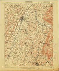 Chambersburg Pennsylvania Historical topographic map, 1:62500 scale, 15 X 15 Minute, Year 1902