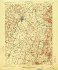 Chambersburg Pennsylvania Historical topographic map, 1:62500 scale, 15 X 15 Minute, Year 1902