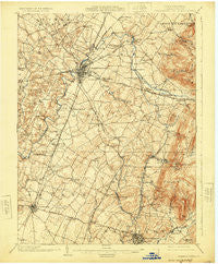 Chambersburg Pennsylvania Historical topographic map, 1:62500 scale, 15 X 15 Minute, Year 1902