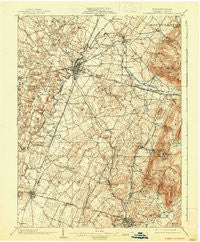 Chambersburg Pennsylvania Historical topographic map, 1:62500 scale, 15 X 15 Minute, Year 1902