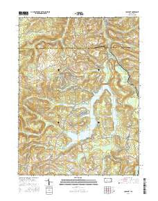 Coalport Pennsylvania Current topographic map, 1:24000 scale, 7.5 X 7.5 Minute, Year 2016