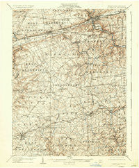 Coatesville Pennsylvania Historical topographic map, 1:62500 scale, 15 X 15 Minute, Year 1906