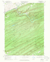 Coburn Pennsylvania Historical topographic map, 1:24000 scale, 7.5 X 7.5 Minute, Year 1968