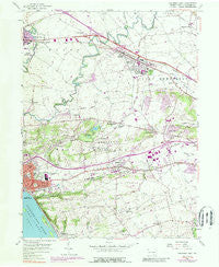 Columbia East Pennsylvania Historical topographic map, 1:24000 scale, 7.5 X 7.5 Minute, Year 1956