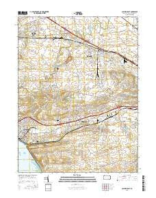 Columbia East Pennsylvania Current topographic map, 1:24000 scale, 7.5 X 7.5 Minute, Year 2016