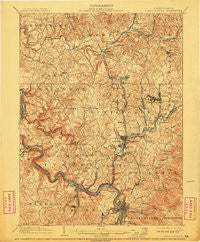 Connellsville Pennsylvania Historical topographic map, 1:62500 scale, 15 X 15 Minute, Year 1902
