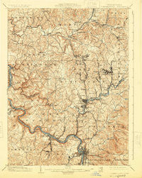 Connellsville Pennsylvania Historical topographic map, 1:62500 scale, 15 X 15 Minute, Year 1902