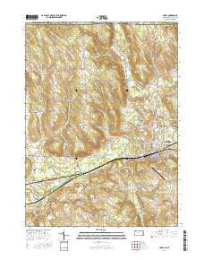 Corry Pennsylvania Current topographic map, 1:24000 scale, 7.5 X 7.5 Minute, Year 2016