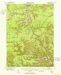 Crosby Pennsylvania Historical topographic map, 1:62500 scale, 15 X 15 Minute, Year 1948