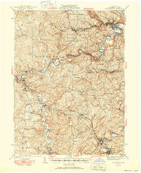 Curwensville Pennsylvania Historical topographic map, 1:62500 scale, 15 X 15 Minute, Year 1939