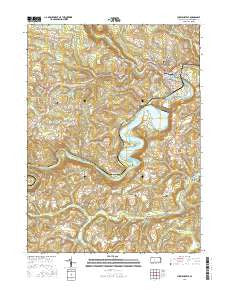 Curwensville Pennsylvania Current topographic map, 1:24000 scale, 7.5 X 7.5 Minute, Year 2016