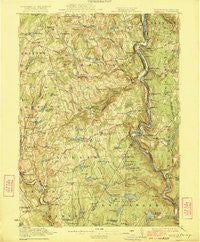 Damascus Pennsylvania Historical topographic map, 1:62500 scale, 15 X 15 Minute, Year 1923