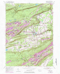 Delano Pennsylvania Historical topographic map, 1:24000 scale, 7.5 X 7.5 Minute, Year 1954