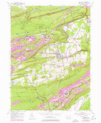 Delano Pennsylvania Historical topographic map, 1:24000 scale, 7.5 X 7.5 Minute, Year 1954