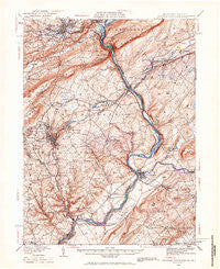 Delaware Water Gap Pennsylvania Historical topographic map, 1:62500 scale, 15 X 15 Minute, Year 1936
