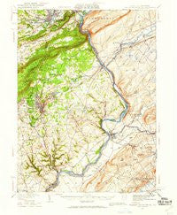 Delaware Water Gap Pennsylvania Historical topographic map, 1:62500 scale, 15 X 15 Minute, Year 1936
