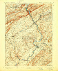 Delaware Watergap Pennsylvania Historical topographic map, 1:62500 scale, 15 X 15 Minute, Year 1893