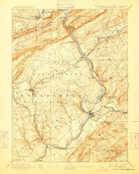 Delaware Watergap Pennsylvania Historical topographic map, 1:62500 scale, 15 X 15 Minute, Year 1893
