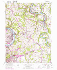 Donora Pennsylvania Historical topographic map, 1:24000 scale, 7.5 X 7.5 Minute, Year 1954