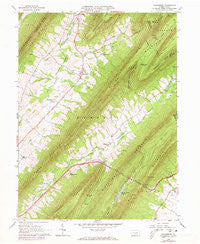 Doylesburg Pennsylvania Historical topographic map, 1:24000 scale, 7.5 X 7.5 Minute, Year 1966