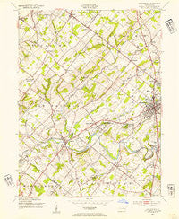 Doylestown Pennsylvania Historical topographic map, 1:24000 scale, 7.5 X 7.5 Minute, Year 1953